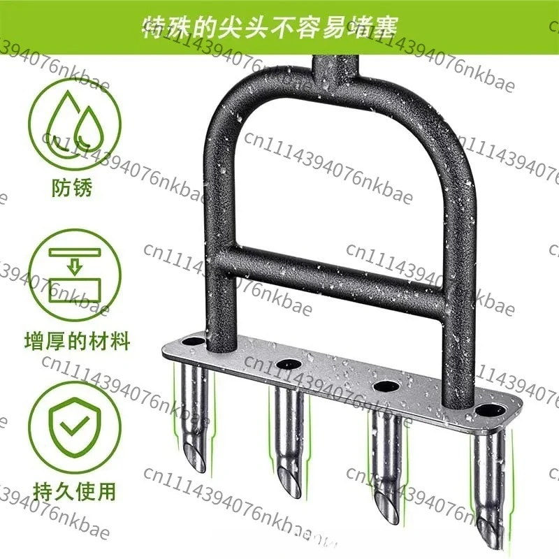 Lawn Aerator Manual Soil Loosener, Soil Turner Grass Ventilation Tool, Lawn Spike Aerator for Yard Garden Soil Aeration