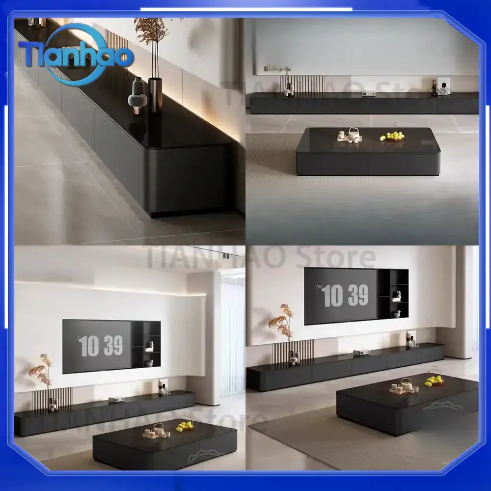 Minimalist Aesthetic TV Stand for Dollhouse Designer Luxury Salon Retro Filing Center Floor Wood Furniture Home Muebles for