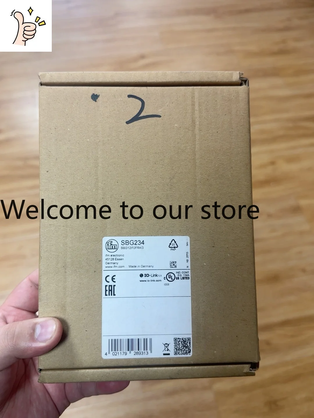 IFM Yifumen SBG234 Flow Sensor, Brand New And Unused, With Writing On The Outer Package.