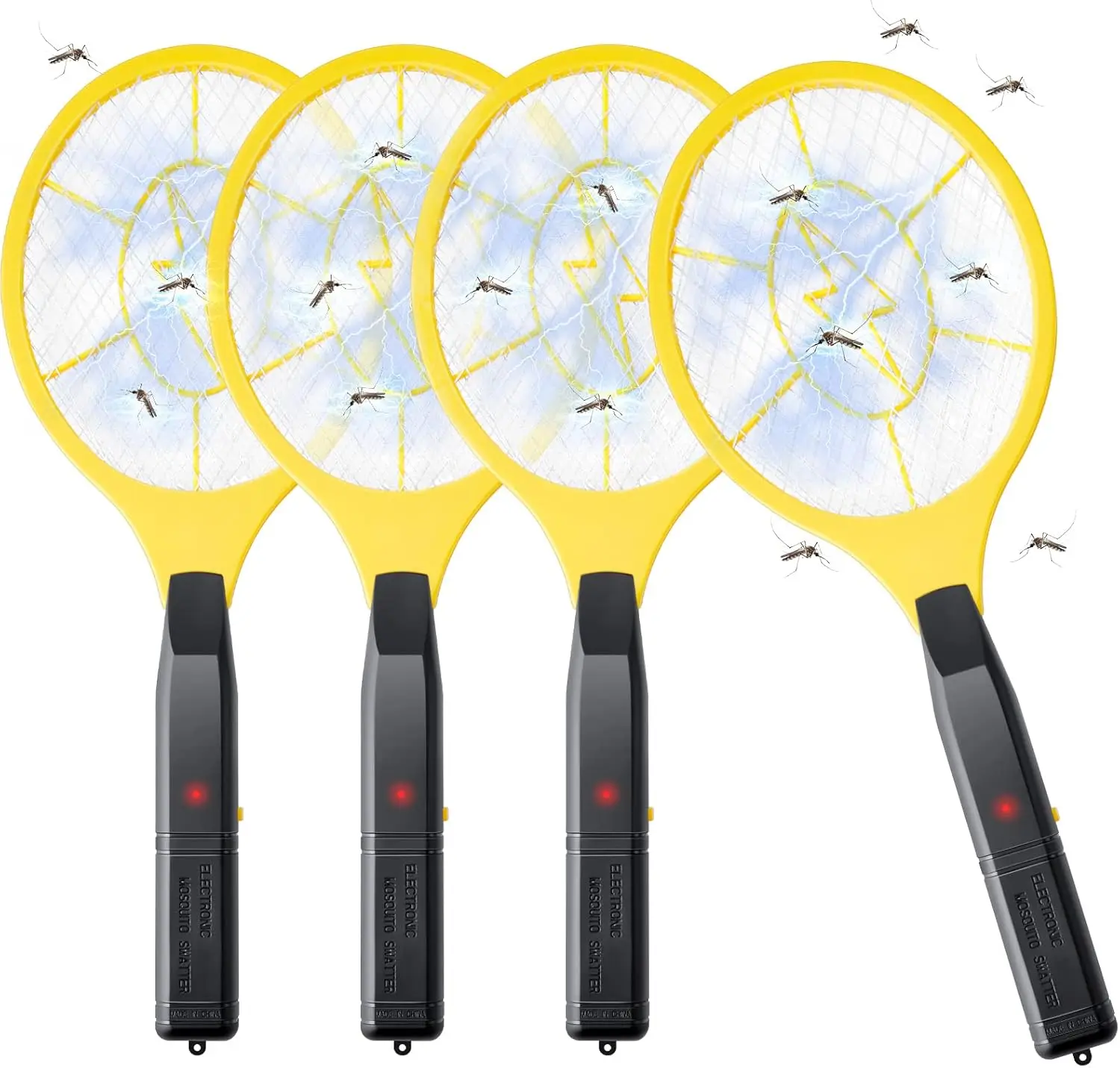 

Electric Fly Swatter Bug Zapper, Handheld 17.3" Racket for Mosquitoes & Flies, Battery Powered with Safety Mesh