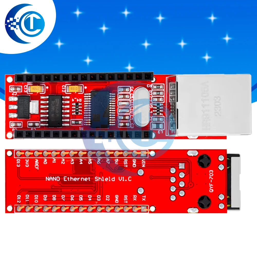 ENC28J60 Ethernet Shield Network Module for Arduino Nano V3.0 HR911105A Web Server Ethernet Controller Board