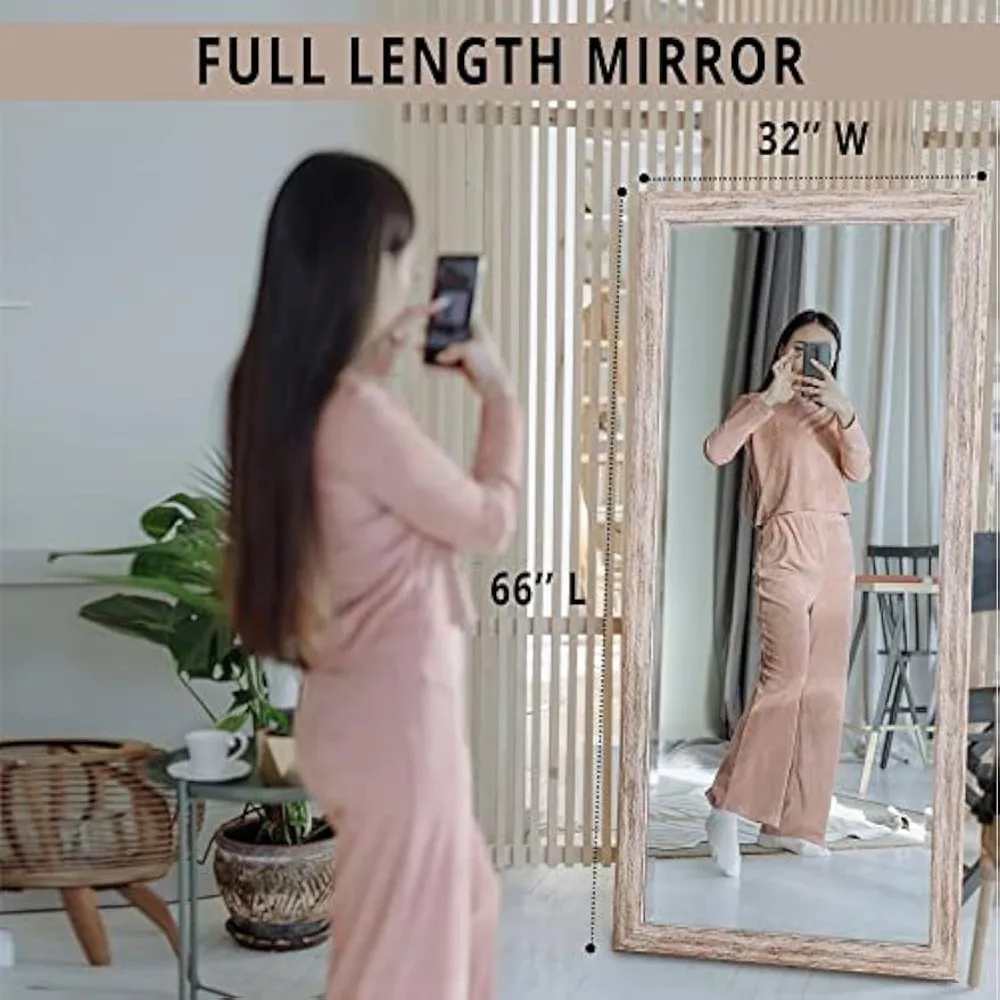 Mirror Full Length White Full Length Mirror Floor Mirror Standing  WORKS AS FREESTANDING OR WALL MOUNTED MODERN DESIGN