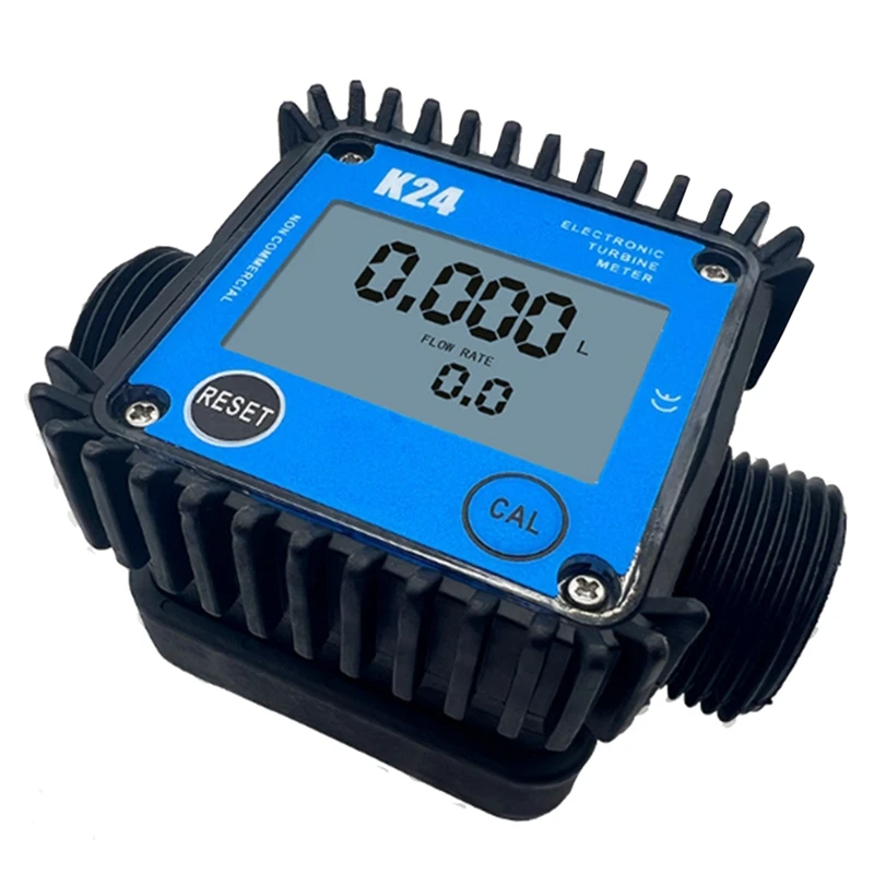 

1 PCS LCD Fuel Flow Meter K24 For Turbine Digital Die-Sel Fuel Flowmeter Favorable Liquid Water Flow Measuring Tools