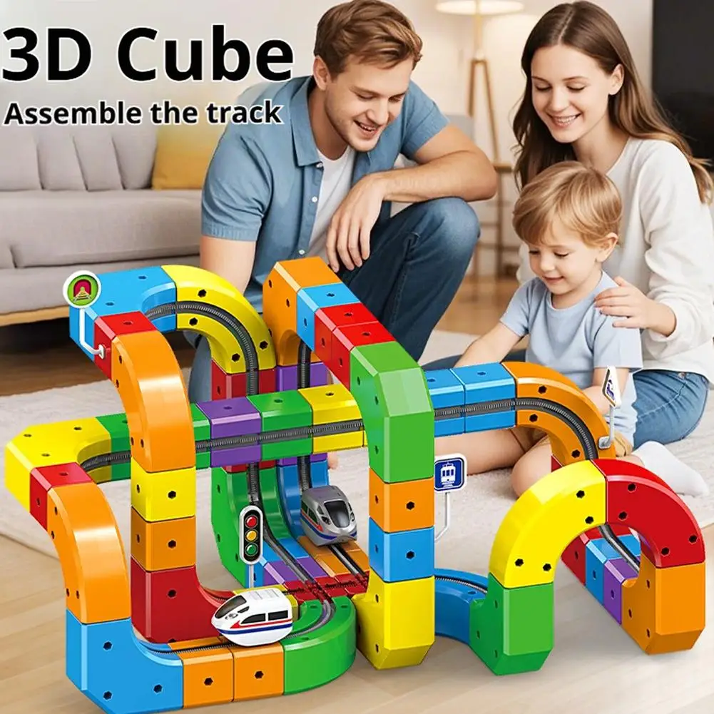 Anti-Gravity Train High Speed Rail Electric Magnetic Splicing Track Set DIY Block Children's  Assembled Building Block Track