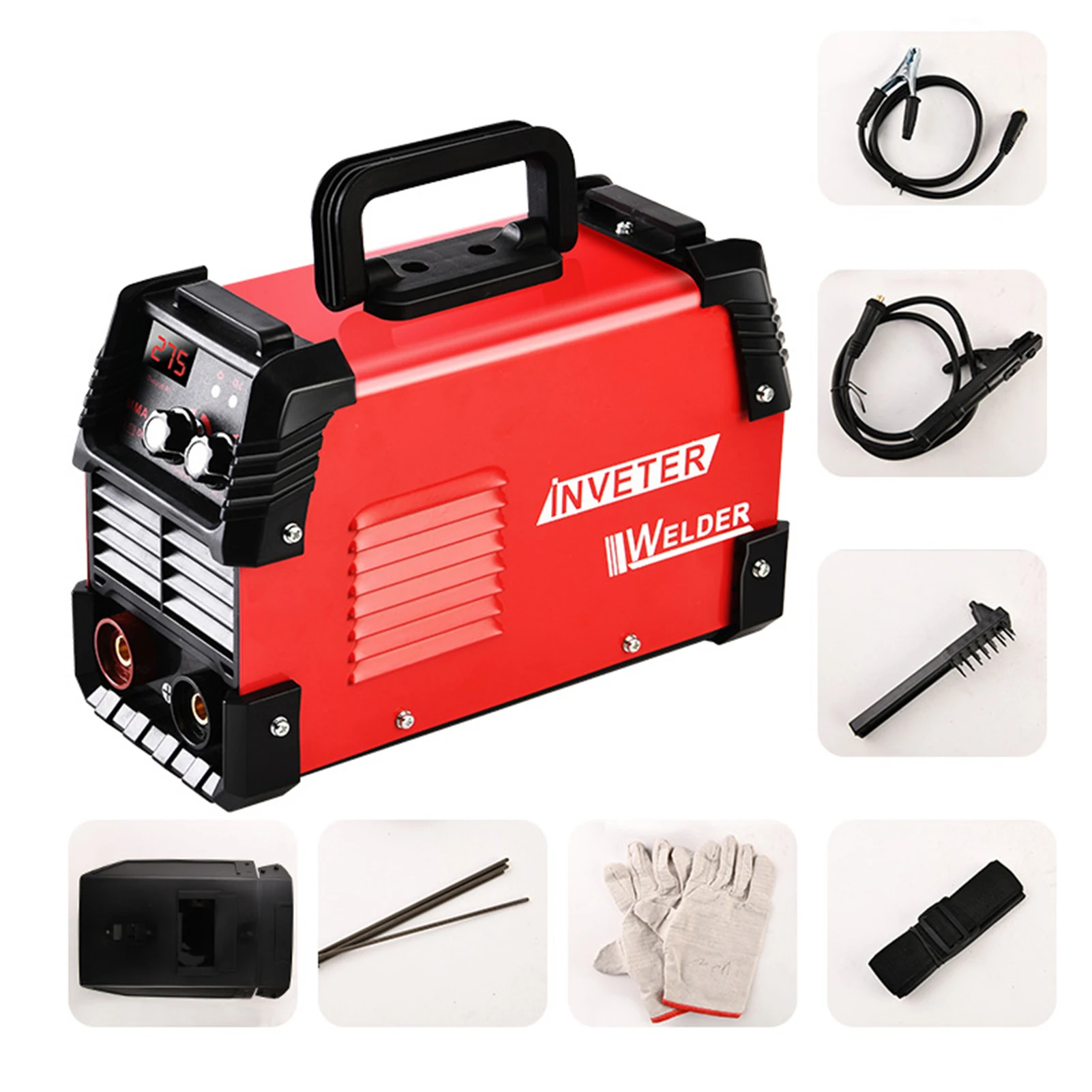 MMA-275 Welding Machine 110-220V Copper Portable Inverter DC Welder Digital Display Dual Volts 5300W Welding Machine