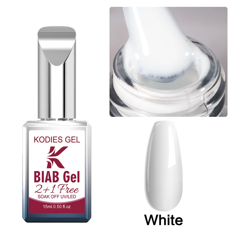 KODIES GEL Biab Builder Nagelgel in een flesje, HEMA-vrij, TPO-vrij, gel nagellak, manicure, semi-permanente UV nagelkunst, nagelverlenging