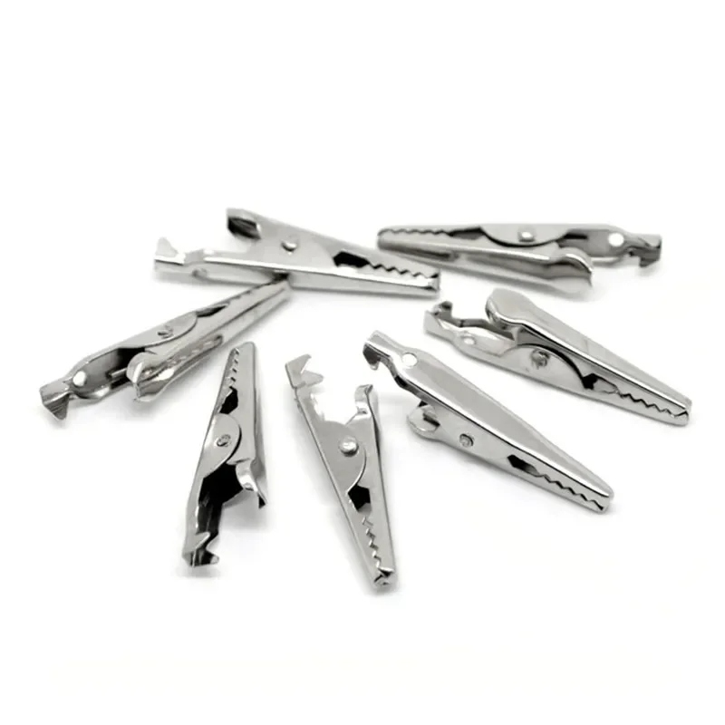 

1000Pcs Wholesale Strap Clips Badge Holder Office Supplies Silver Tone Clasps Crafts Findings 35x7mm