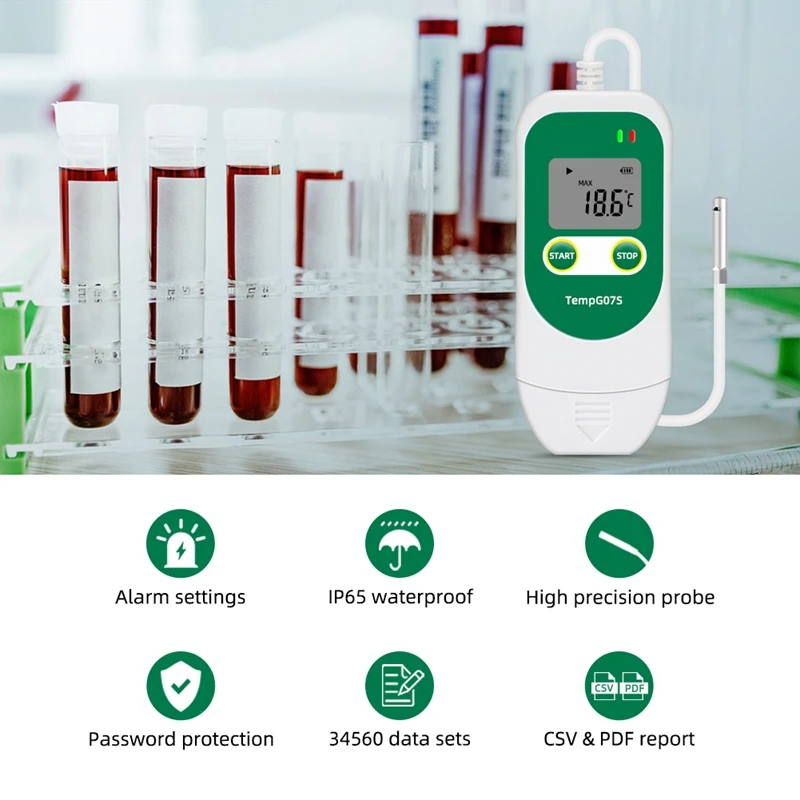 FULL-USB Temp & Humidity Data Logger Reusable RH TEMP Data Logger Recorder Humiture Recording Meter Tempg07s