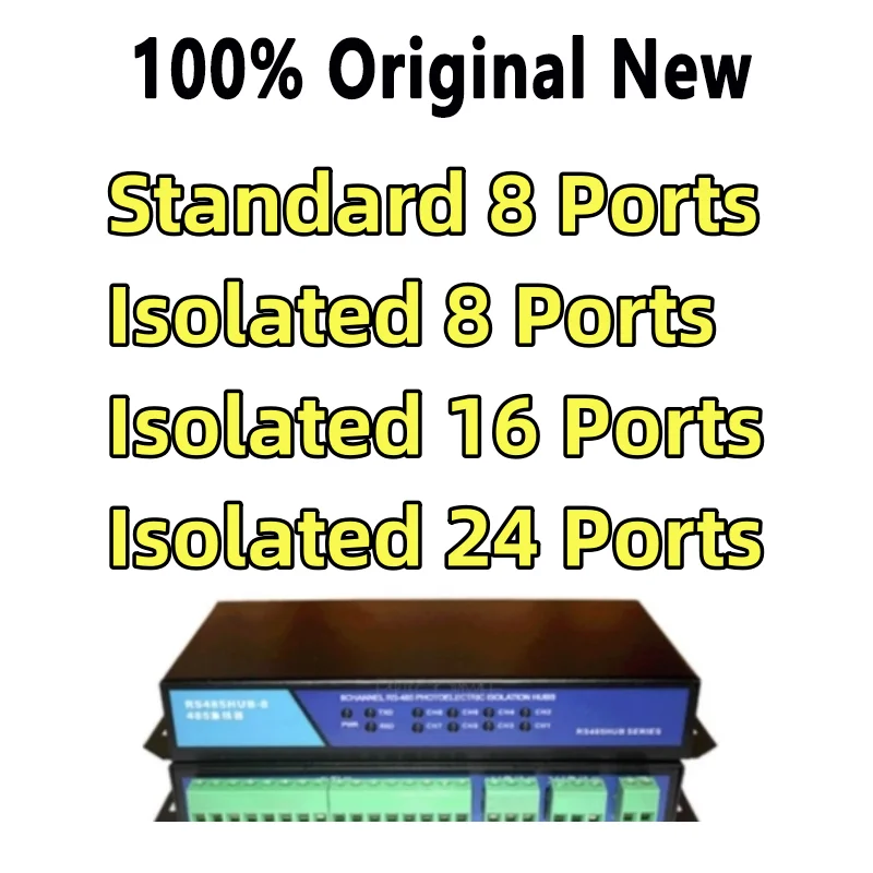 

100% Tested Industrial Grade 8/16/24 Ports RS485 RS232 HUB RS-485 485 Switch Distributor Repeater