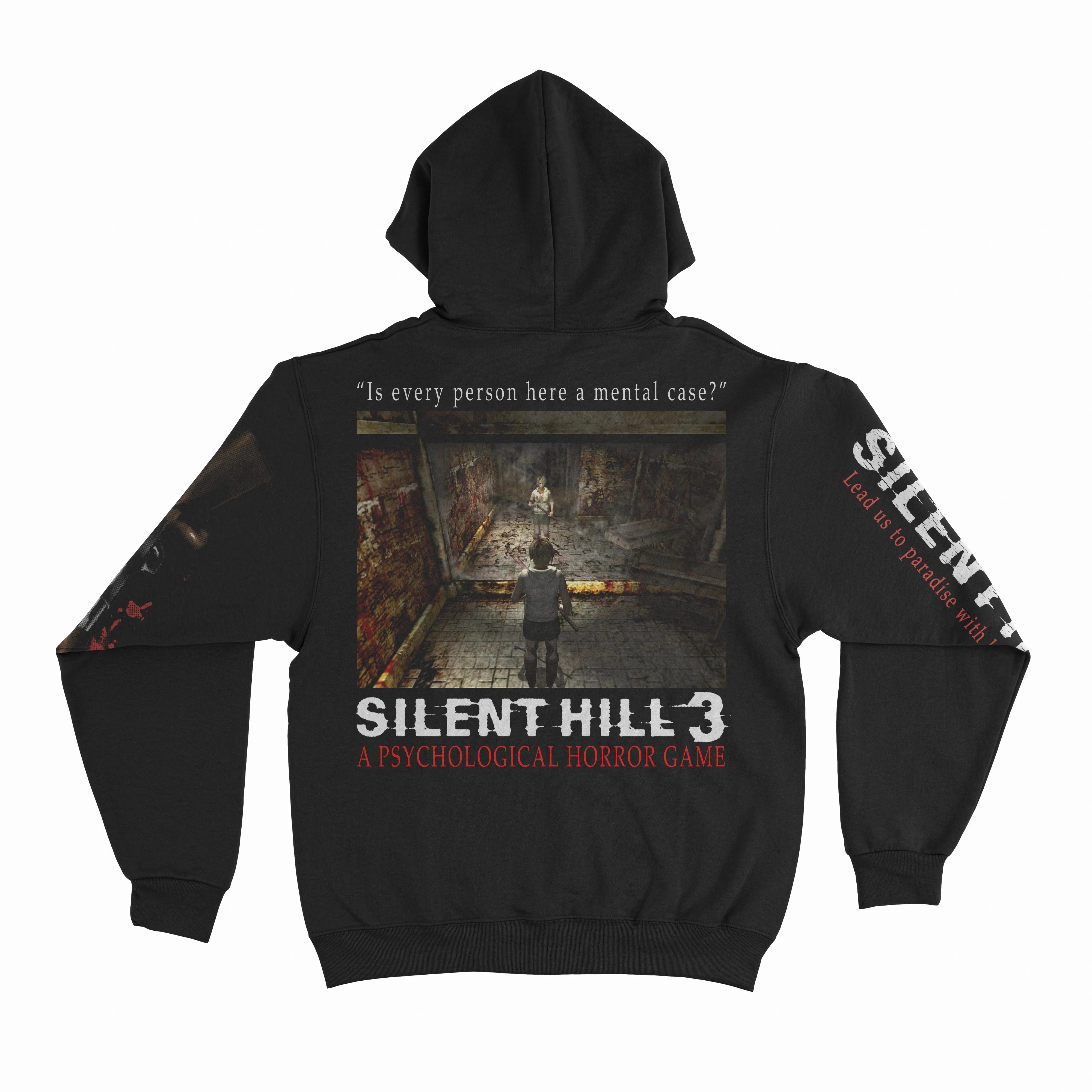 Tema de terror jogo silent hill periféricos hoodies impressão gráfica das mulheres dos homens solto casual pullovers de grandes dimensões streetwear moletom