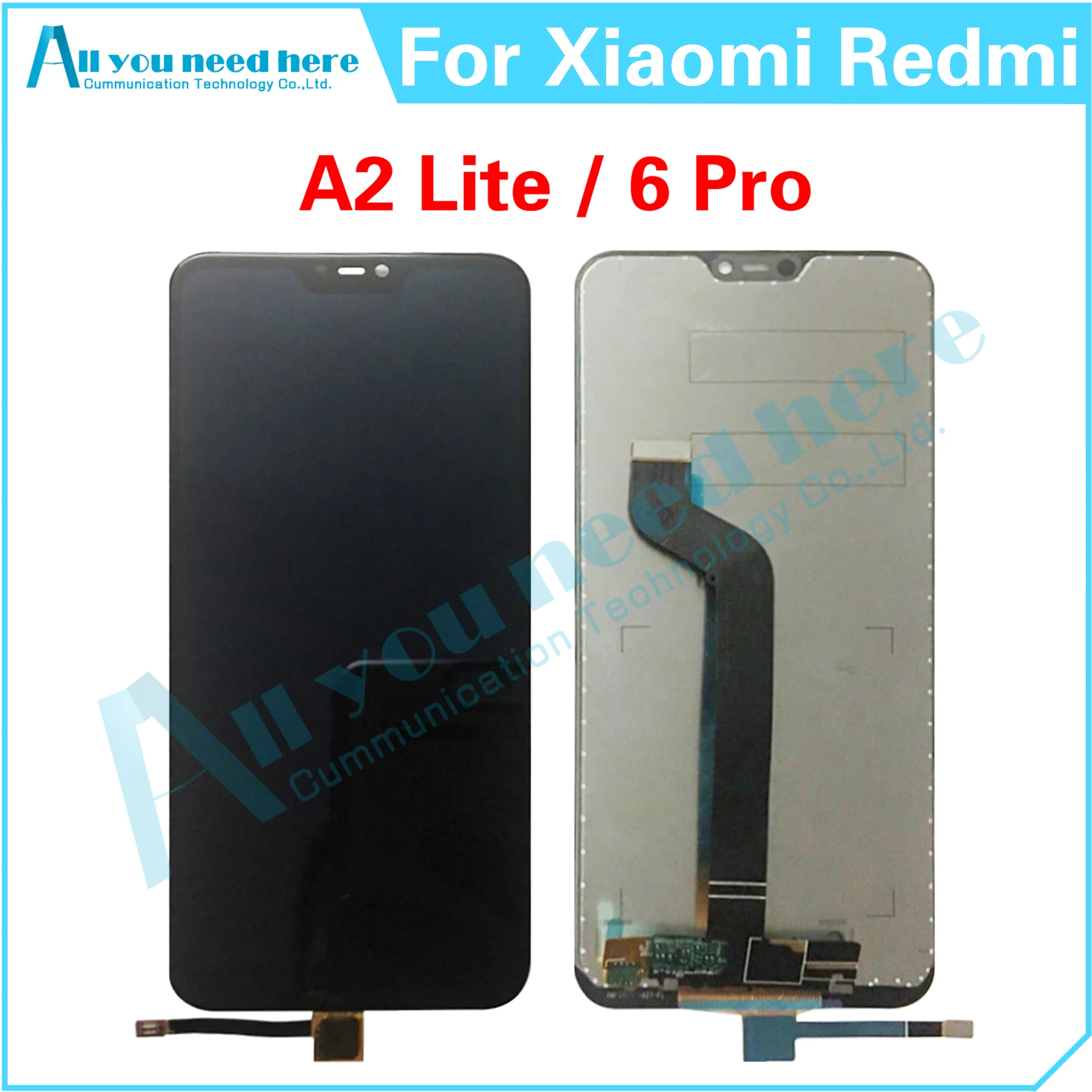 100% Test For Xiaomi Mi A2 Lite / Redmi 6 Pro LCD Display Touch Screen Digitizer Assembly For MiA2Lite Redmi6Pro Repair Parts