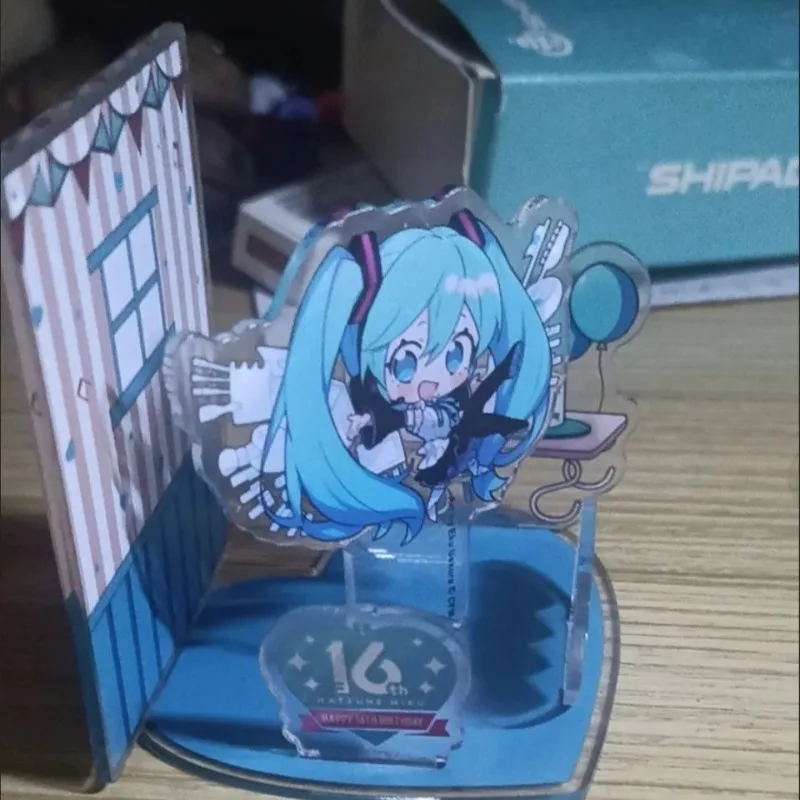 Hatsune Miku Acrylic Stand Figure Hatsune Miku Project Diva Anime Peripherals Desktop Ornament Cute Q Version Acrylic Ornament