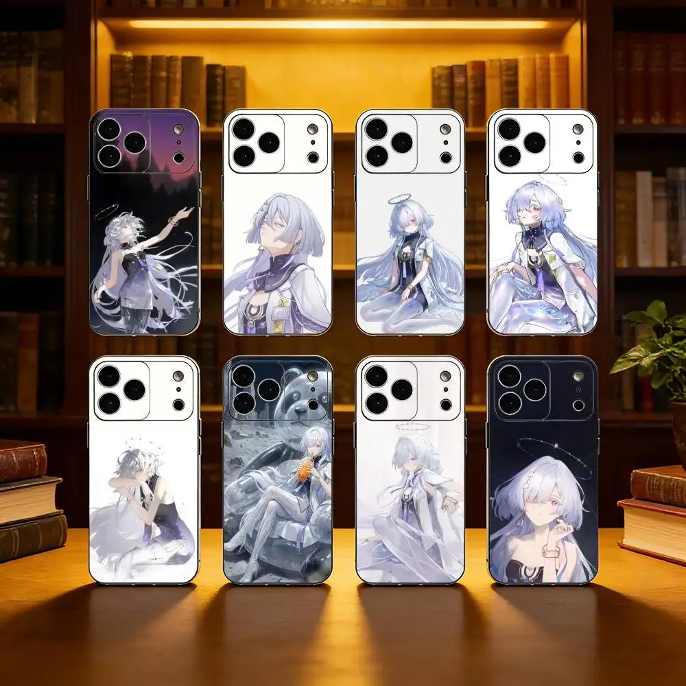 

M-Mornye W-Wuthering Waves Phone Case For iPhone 17,16,15,14,13,12,11 Plus,Pro Max, Black Silicone Cover