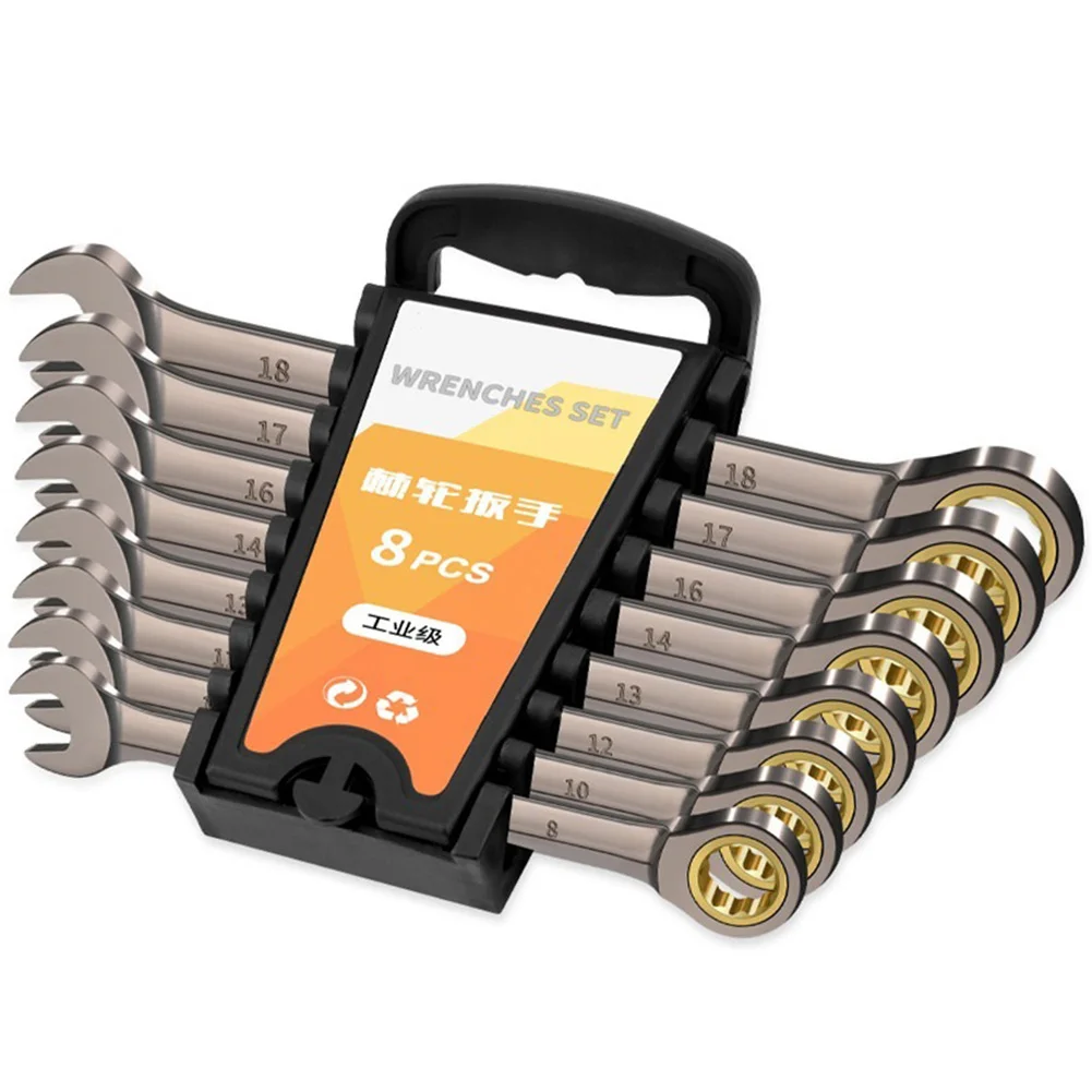 

Car Repair Tool Ratchet Wrench 8-18mm Chrome Vanadium Steel Study Automotive Compact Easy Installation Lightweight