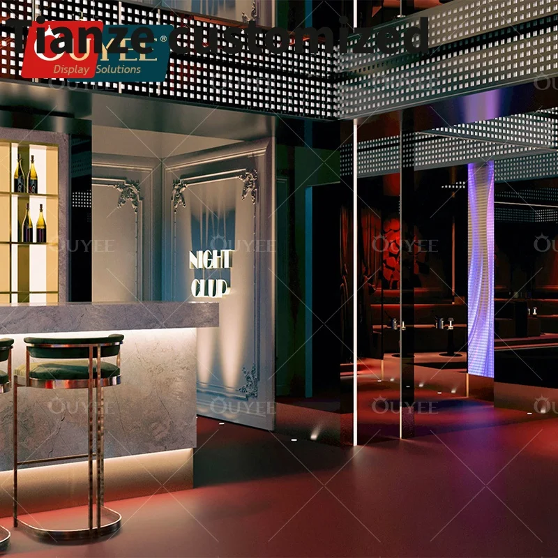 Customized-3D Ontwerp Service Nachtclub Bar Nachtclub Fournitures Stoelen Decoratie Nachtclub