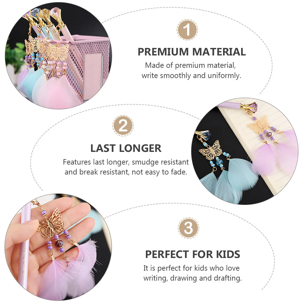 

2Pcs Mechanical Pencil Pendant Metal Diamond Sketch Drawing Pen Student Stationery Break Resistant School Supplies