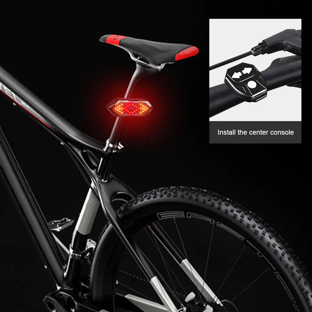 Remote Control Waterproof Bicycle Taillight USB Rechargeable Bright Safety Warning Bike Brake Rear Lights With Horn Dropshipping