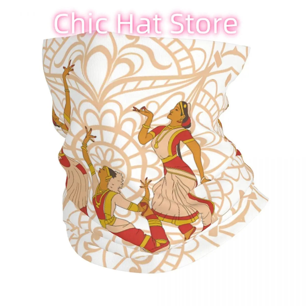 

Древний индийский танцевальный шарф, шейный платок, маска для лица, полиэстер