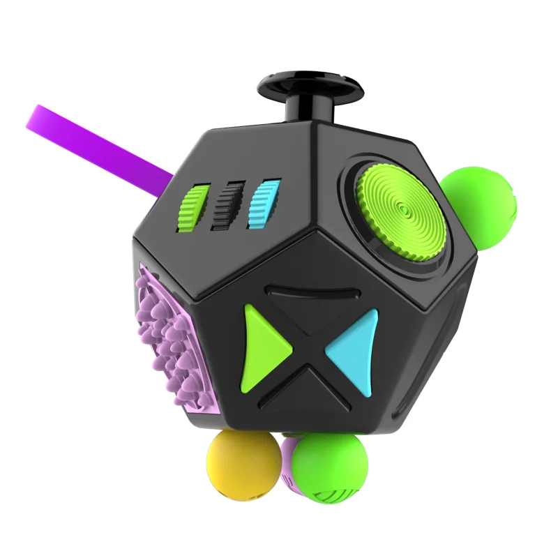 Fidget Cube EDC juguetes antiestrés ansiedad antiestrés sensorial juguete para niños adultos autismo TDAH enfoque 12 lados