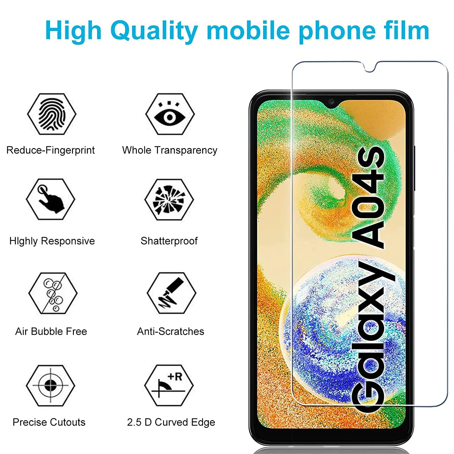 Для Samsung Galaxy A04 A04S A04e A04 Core, пленка из закаленного стекла 9H 1/2/4 шт. HD Защитная пленка для экрана