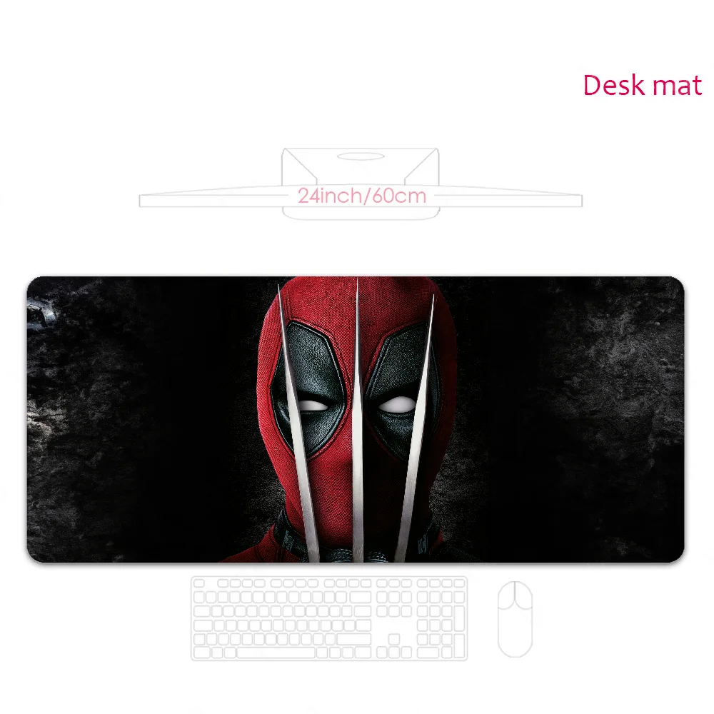 D-Deadpool & Wolverine Mouse Pad Large Gaming Compute Gamer PC Keyboard Mouses Mat