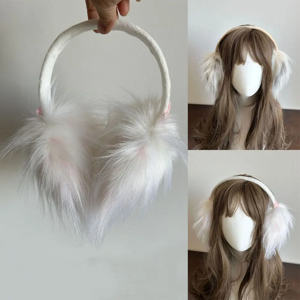 غطاء للأذنين محمول على الطراز الياباني، أغطية أذن ناعمة منفوشة قابلة للطي، أغطية أذن للحماية من البرد، ملحقات JK #1