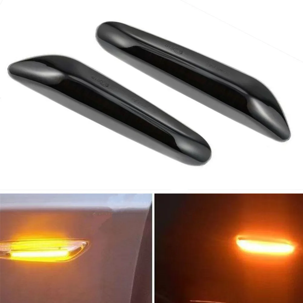 

2x For BMW E90 E91 E92 E93 E60 E87 E82 E46 LED Dynamic Blinker Side Marker Turn Signal Light Sequential Indicator