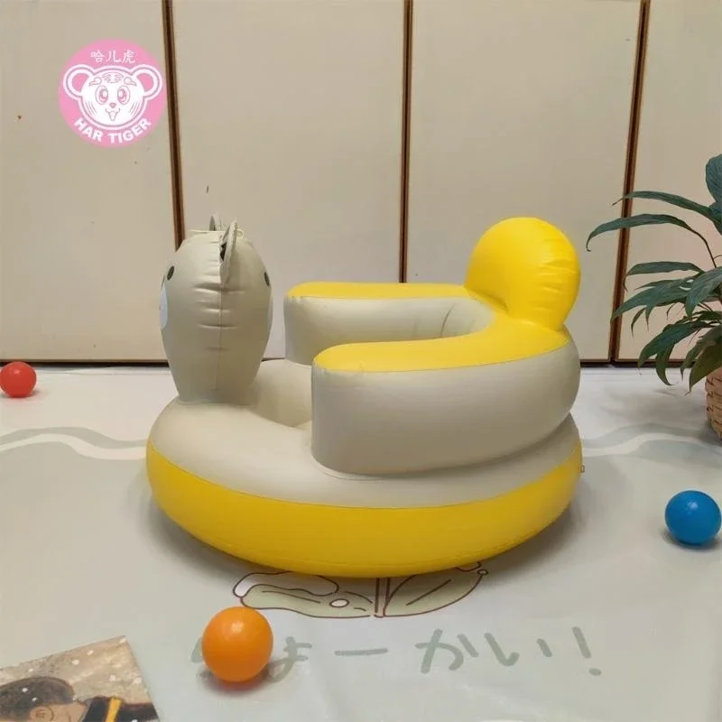 

Infant Sitting Aid Chair Cartoon Inflatable Easy Storage and Portability