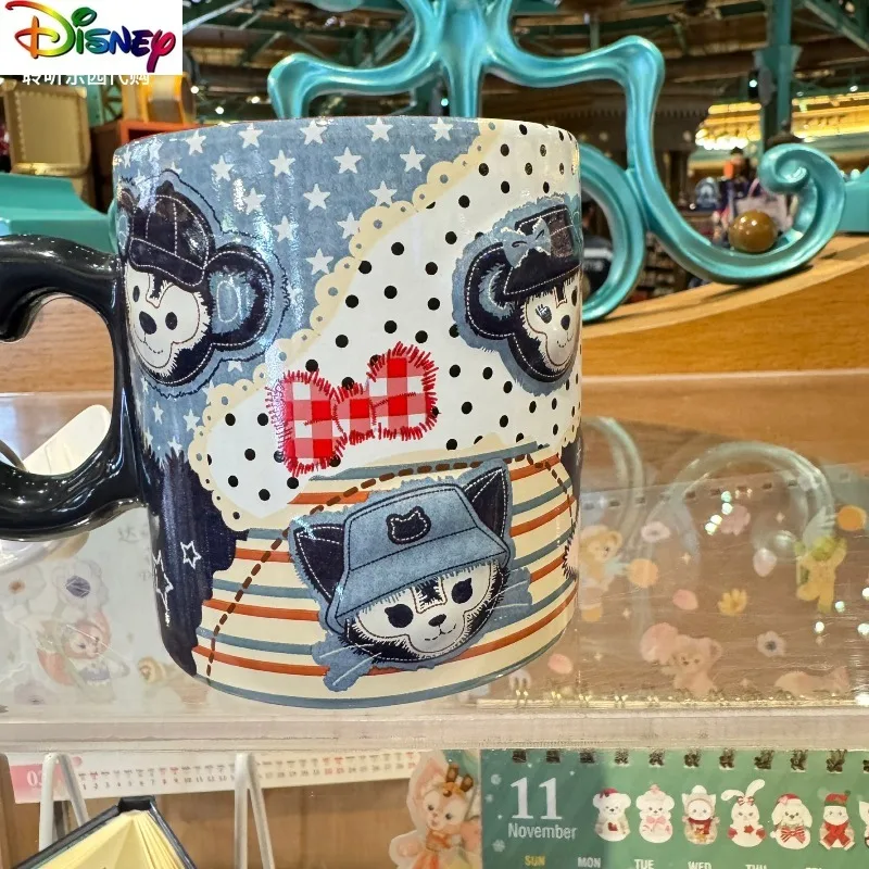 

Высококачественная джинсовая керамическая чашка Disney, домашняя креативная мультяшная кружка Lina Belle, офисная настольная легкая роскошная кофейная чашка