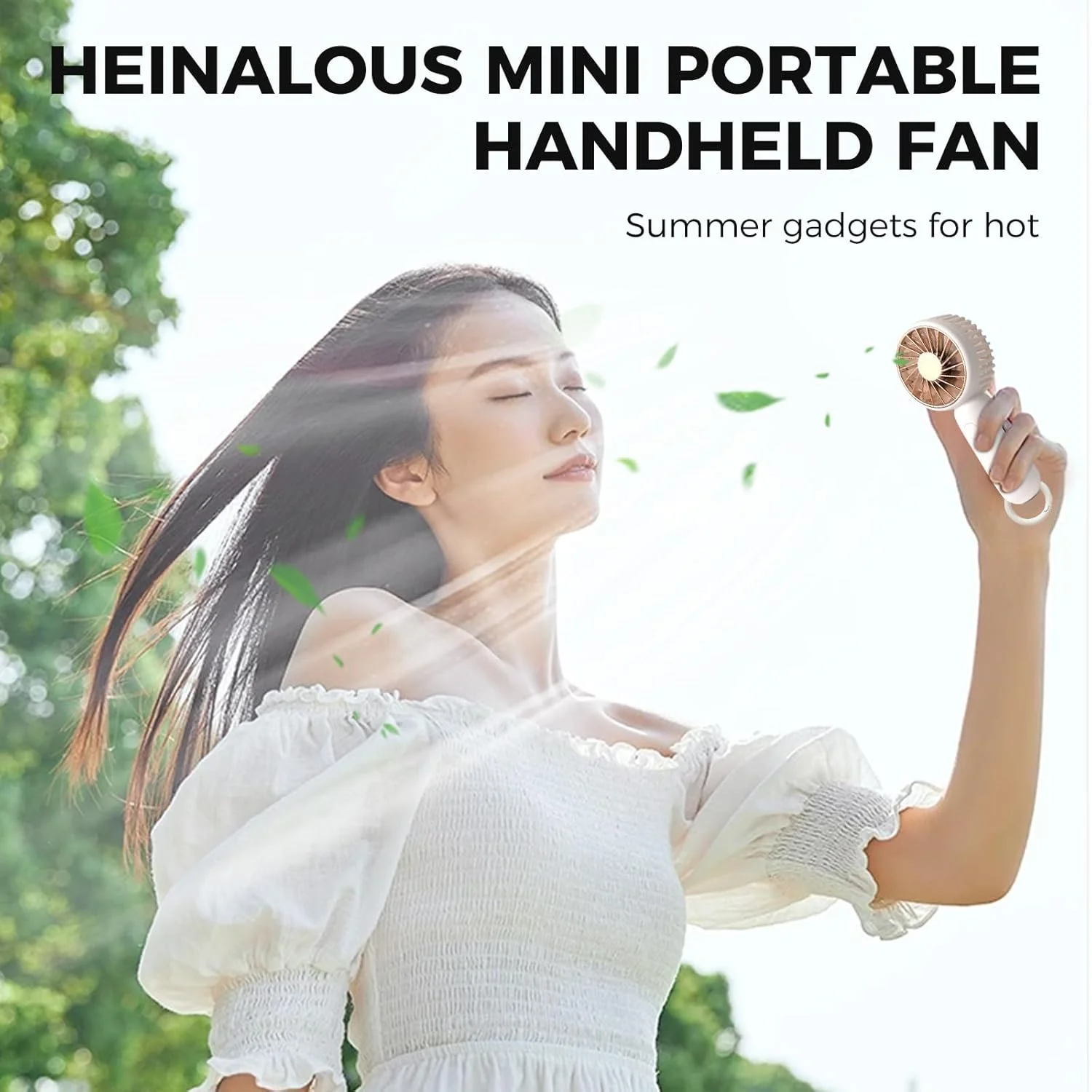 مروحة صغيرة محمولة، مروحة صغيرة شخصية مع خطاف، سرعات قابلة للتعديل، قوية قابلة لإعادة الشحن عبر USB، مكتب للسفر، مكتب، غرفة، خارجي #6