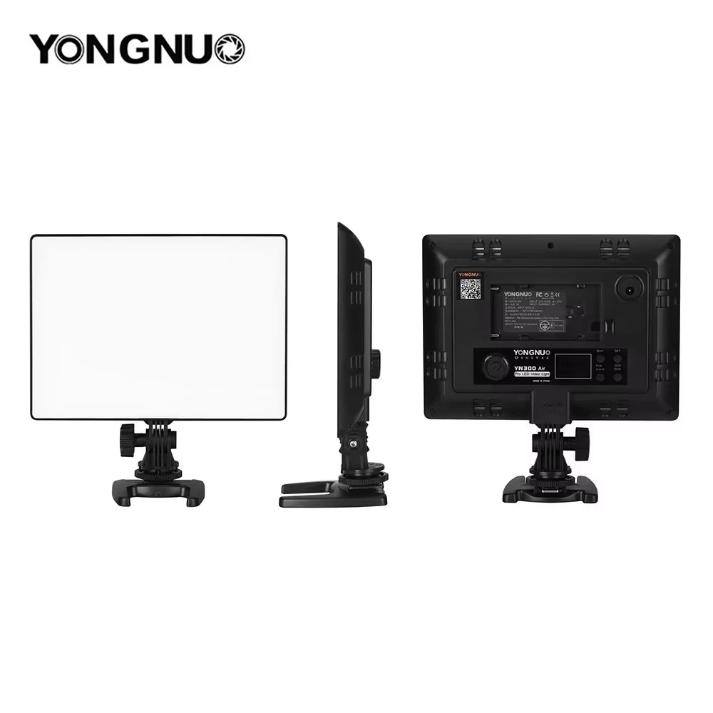 Yongnuo yn300 ar led luz de vídeo 3200-5500k painel de luz de fotografia ajustável cri 95 lâmpada de vídeo led para canon nikon câmera slr