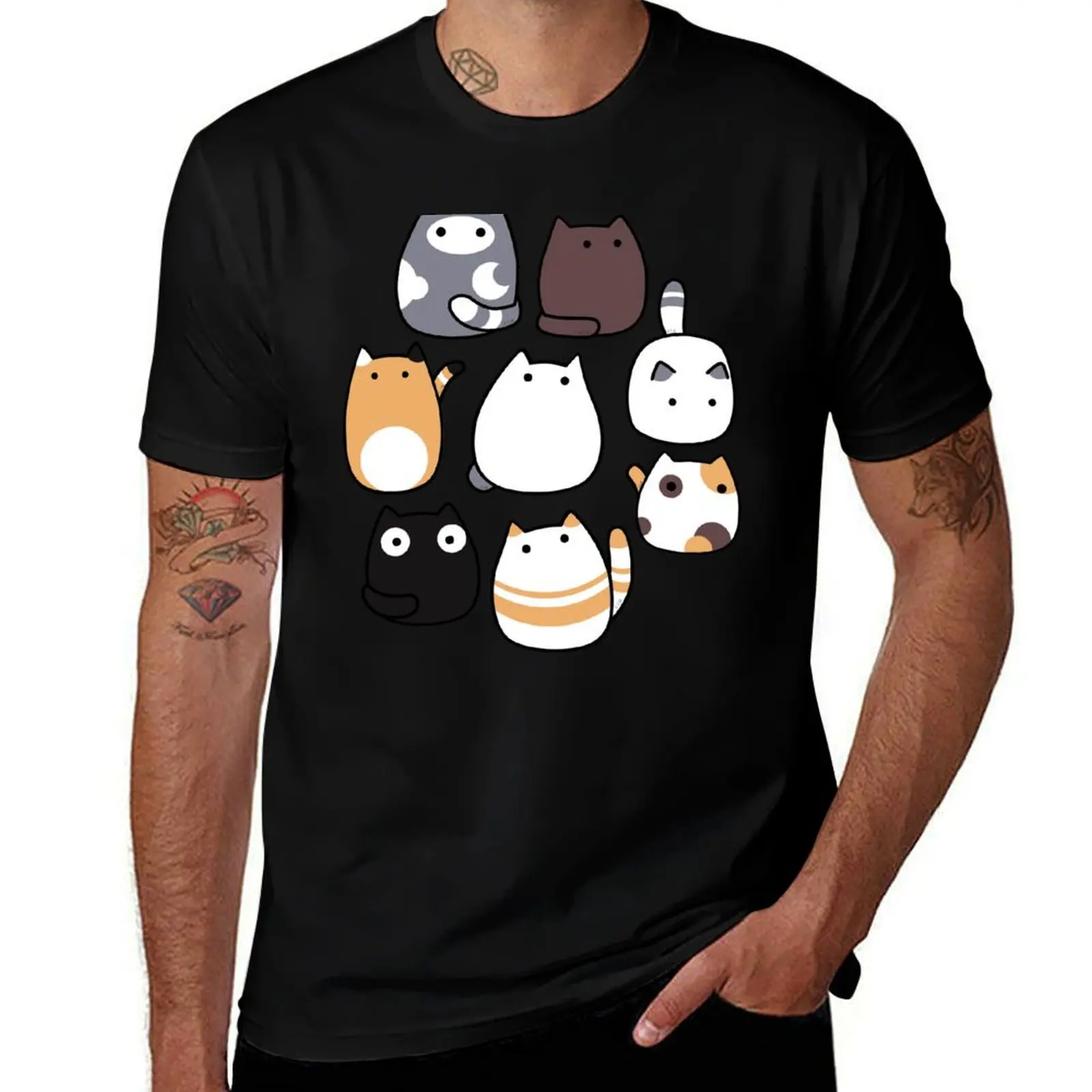 

Blob Cats in Color! T-Shirt summer tops anime stuff anime shirt mens designer t shirt