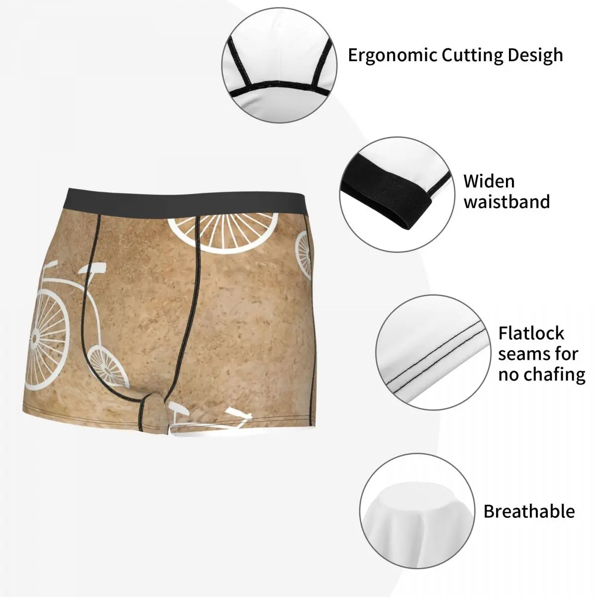 Penny Farthing Mann der Boxer Briefs Fahrrad Bike Hoch Atmungsaktive Unterhose Top Qualität Drucken Shorts Geburtstag Geschenke