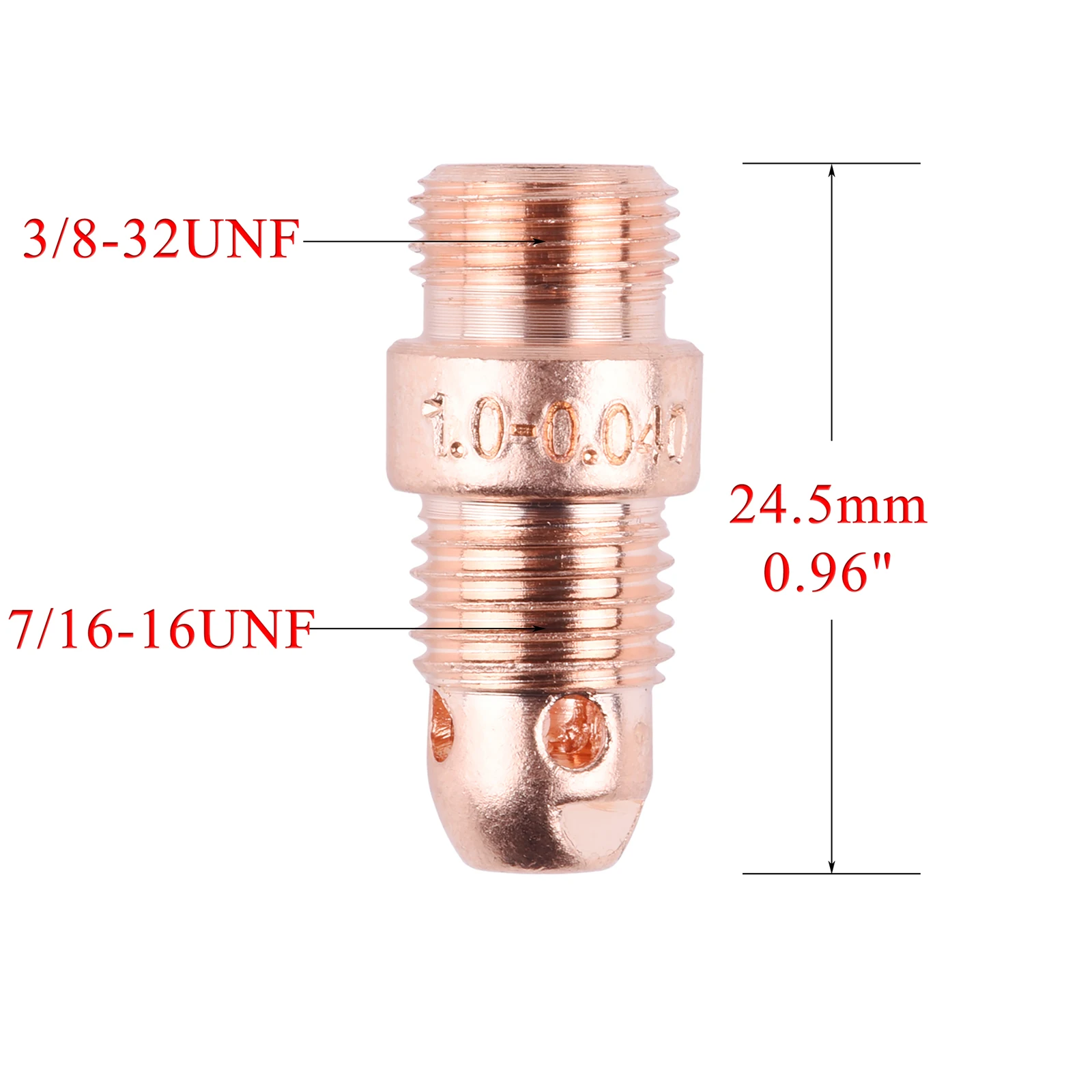 1.0/1.6/2.4/3.2mm TIG Collet And Collet Body 10N22S 10N23S 10N24S 10N25S 17CB20 0.040