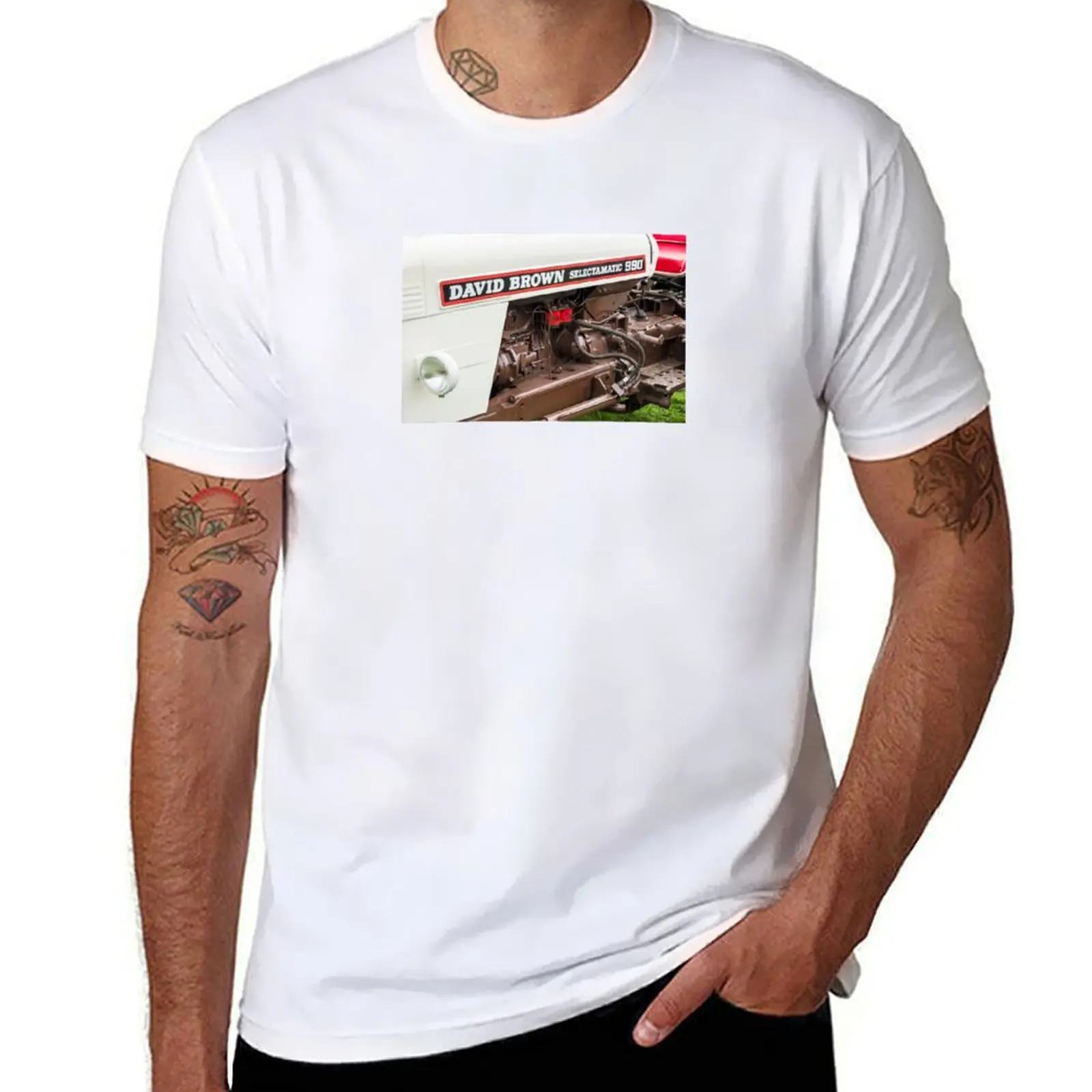

Vintage David Brown 990 Tractor T-Shirt man t shirt summer t shirts for man pack cotton T-Shirt