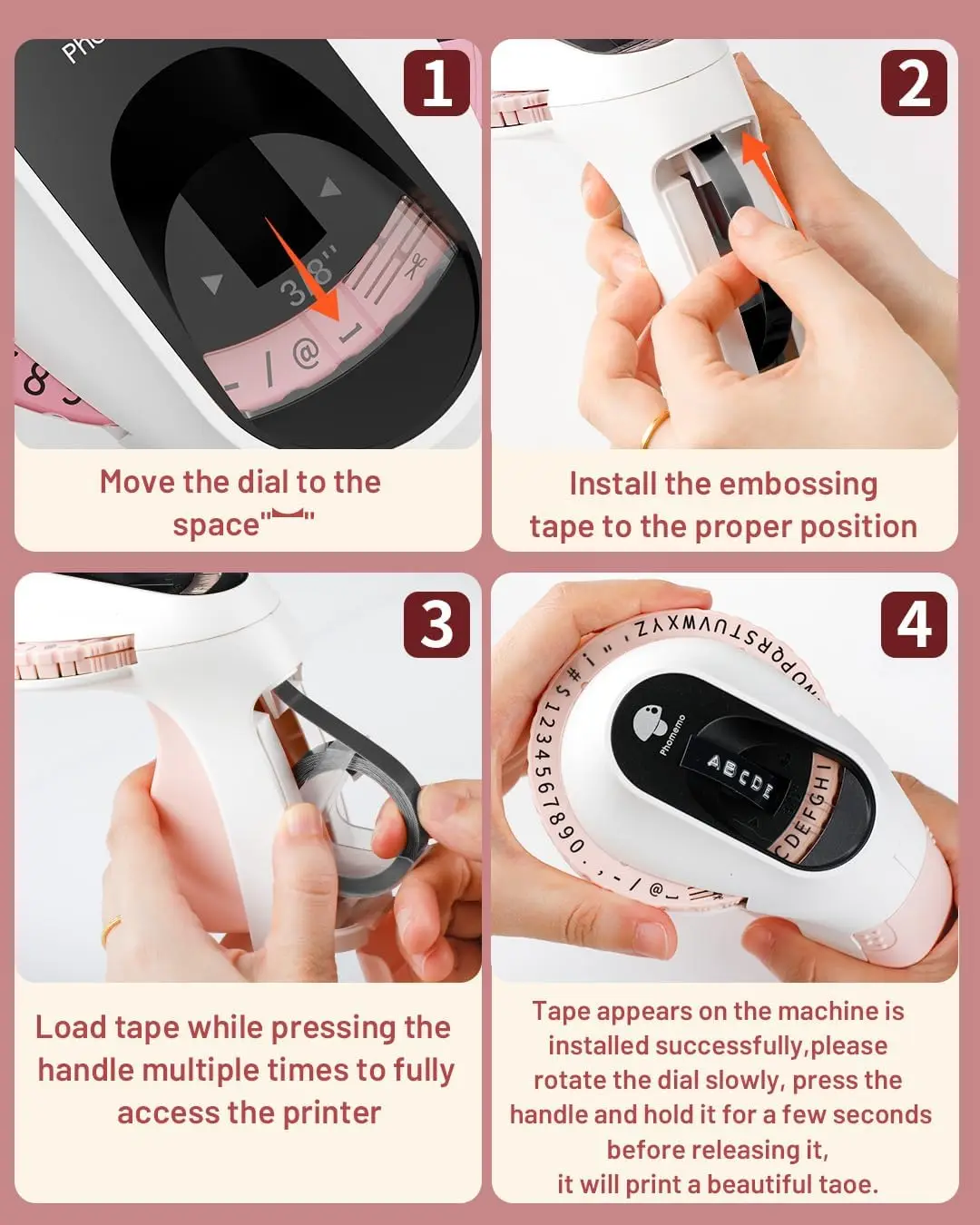 Phomemo E975 3D Vintage Embossed Label Maker Embossing Label Maker Machine  Writer Handheld Old School Label Maker