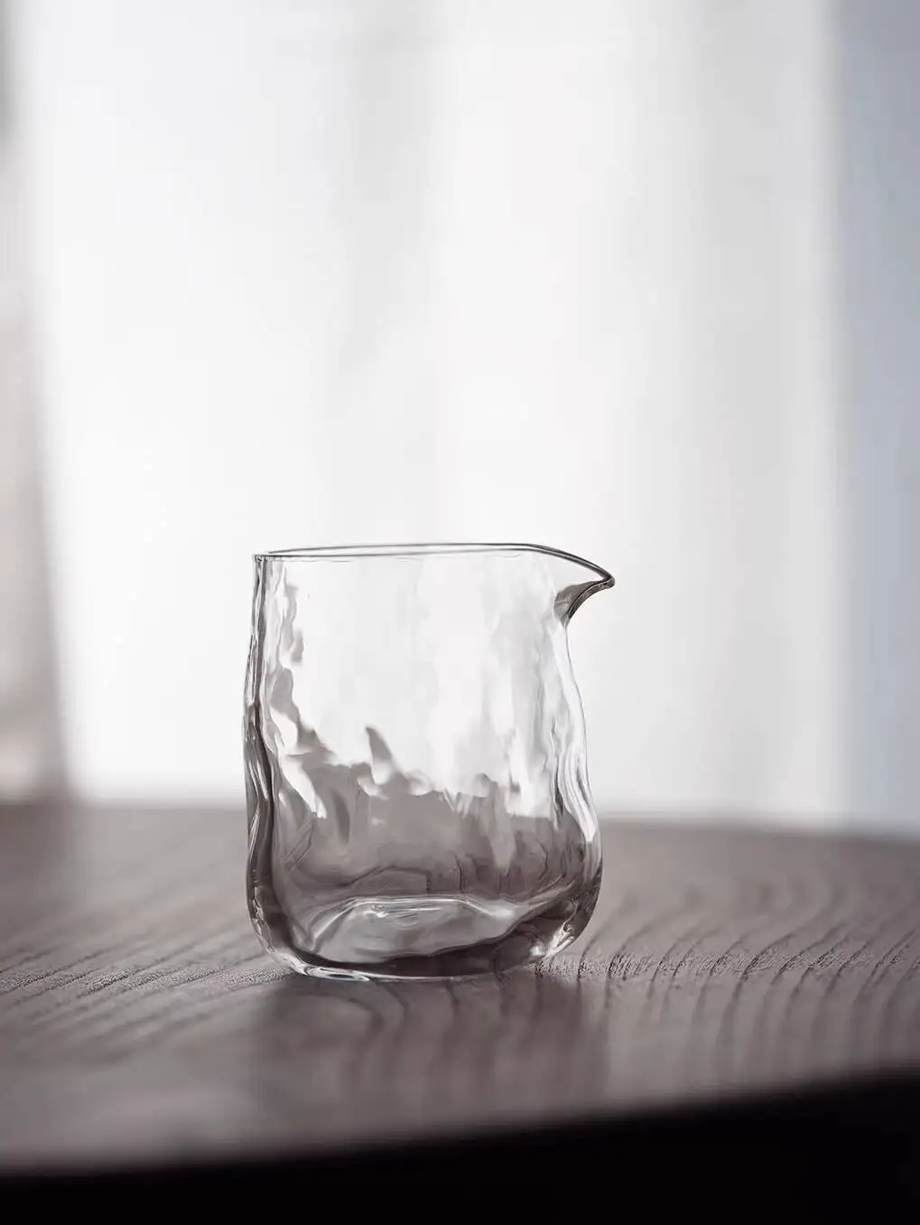 

Japanese-Style Glass Fair Divider Handmade Hammered Texture Thickened Individual Single Master Cup Daily Tea Set