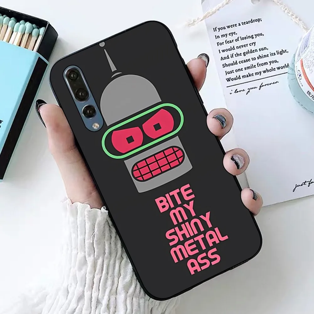 F-Futurama Bender Art Black Cover Phone Case For Huawei P 8 9 10 20 30 40 50 Pro Lite Psmart Honor 10 Lite 70 Mate 20lite