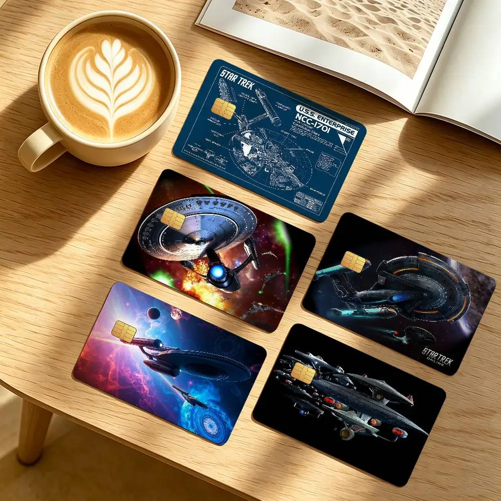 TV S-Star T-Trek Cool Credit Card Public Transportation Cards Protective Sticker Waterproof Card Face Decoration 4PCS