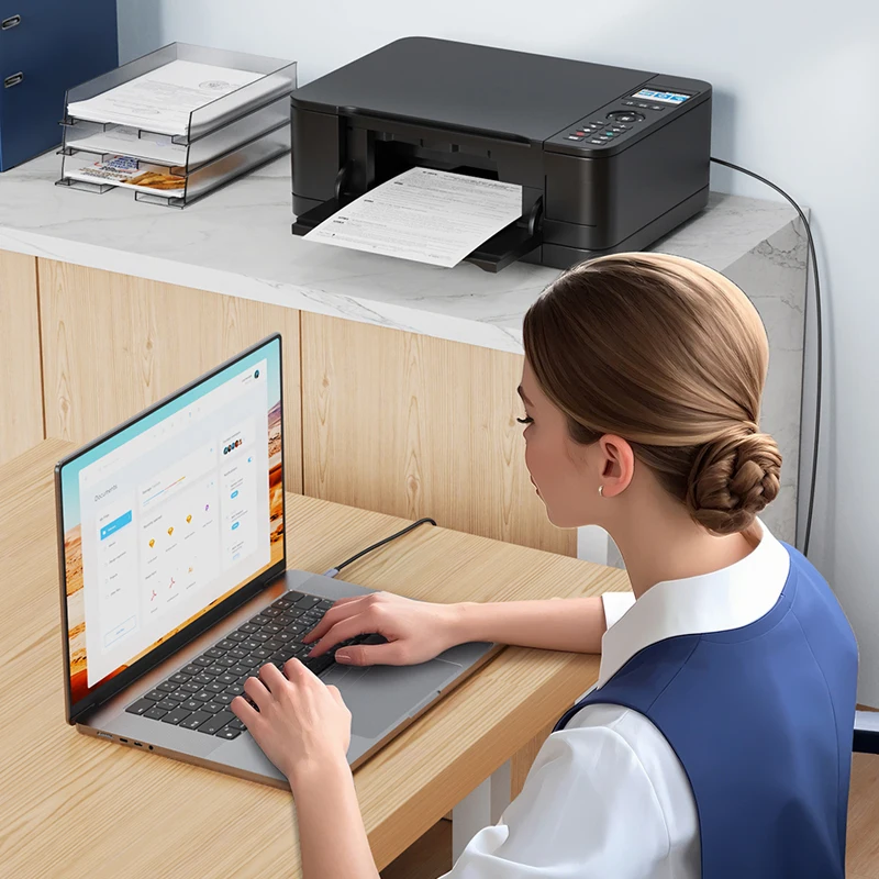 CABLETIME USB Printer Cable USB USB B Male to Type C Male USB 2.0 Cable 5Gbps High Speed Extension Printer Cable For Canon HP