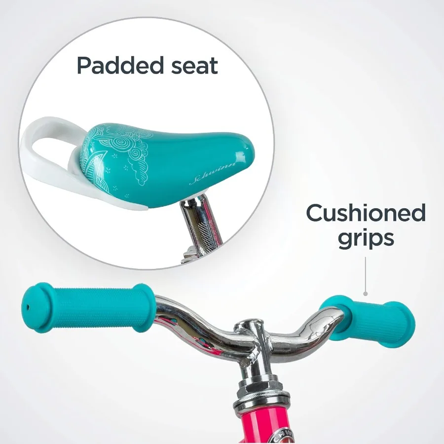 バランスバイク、2～13歳の子供向けの12～18インチの自転車、ブラック、ブルー、レッド、ティール、ピンクまたはパープル、スマートスタート人間工学に基づいたデザイン、調整可能