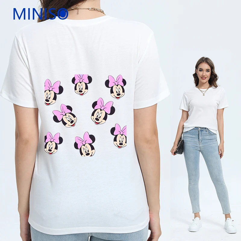

Disney Mickey and Minnie Printed Cotton T-shirt Couples Loose Top Clothing T-shirt Brands Summer T Shirt Clothes Trends 2025 New