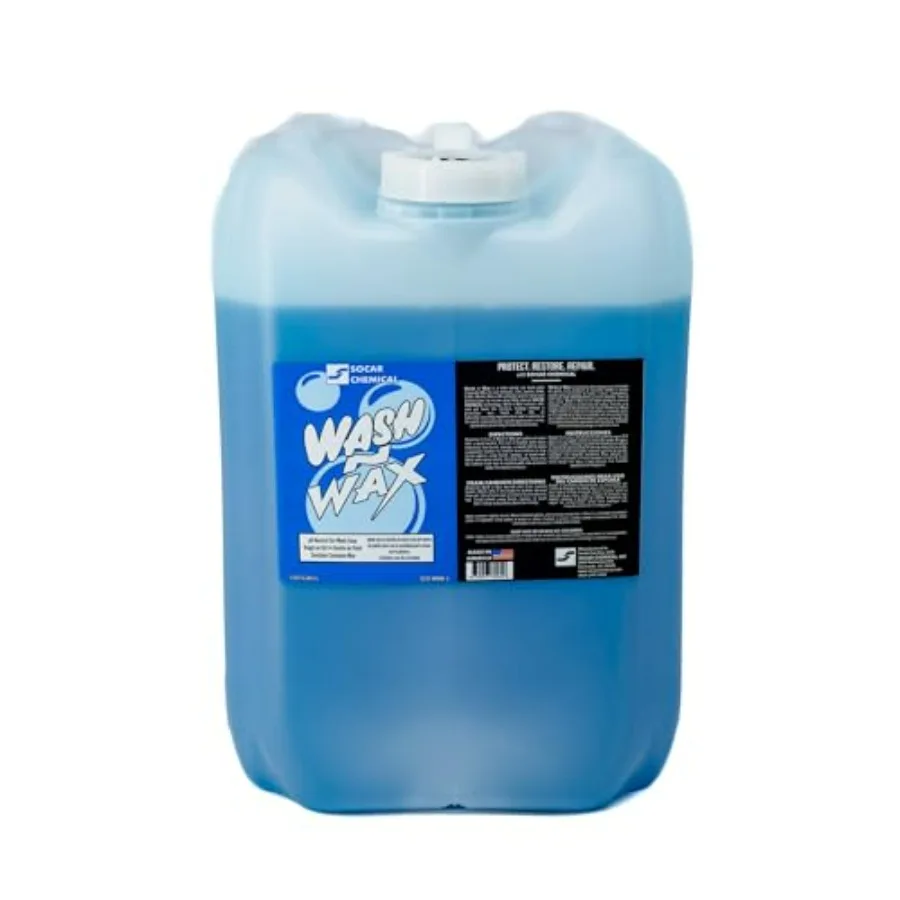 

Car wash soap for automotive use, pH neutral formula with carnauba wax, blue color, safe for all paint types and provides shine