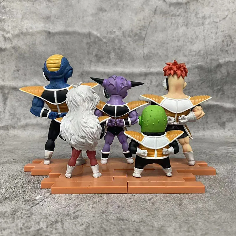 5pcs Set Anime Action Figure Dragon Ball Wwf Kinuite Team Likumbat Gisgurdo Chassis Handheld Pvc Model Ornament Kids Gift Toys