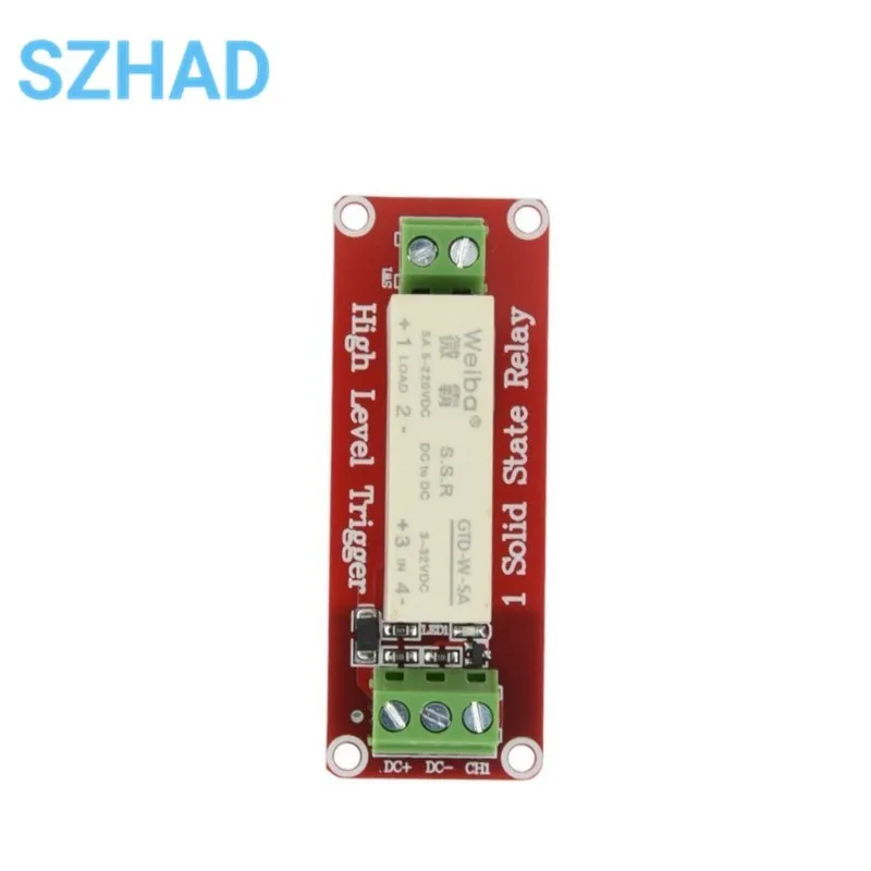 1 2 4 8-Channel High Level Trigger DC Control DC Solid-State Relay Module Electric Relay Solid State 5A Relay Board for Arduino