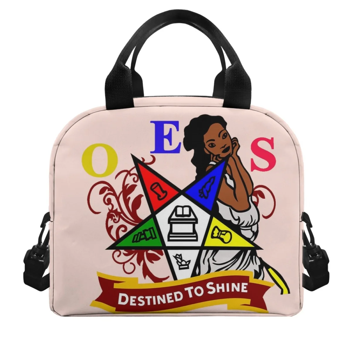 FORUDESIGNS OES Sistars Order Of Eastern Lunch Box for Women New Stylish Thermal Lunchbox Easy Carry School Marmita Picnic