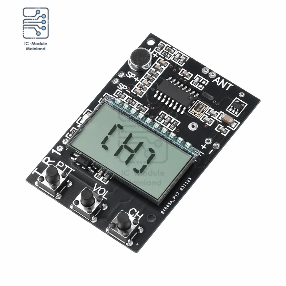 แผงวงจรรับส่งสัญญาณวิทยุ FM DC3.3-6V โมดูลตัวรับสัญญาณออลอินวันโมดูลตัวรับสัญญาณ FM ความถี่7ความถี่27-480MHz