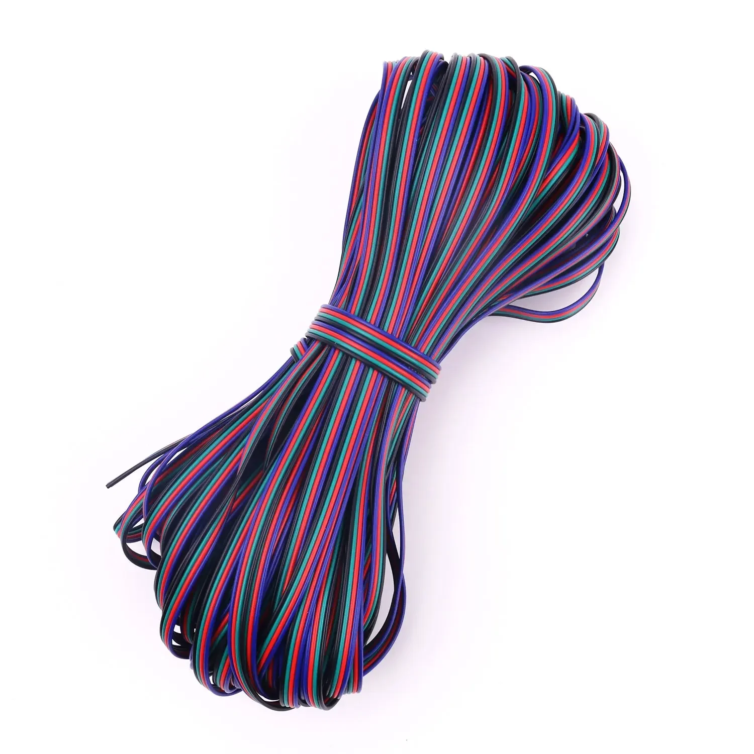 

22AWG светодиодный кабель RGB, 8 м, луженая медь, 4-контактный кабель RGB, провод с изоляцией из ПВХ, 22 awg, удлинитель полосы UL2468, соединительный провод, светодиодный