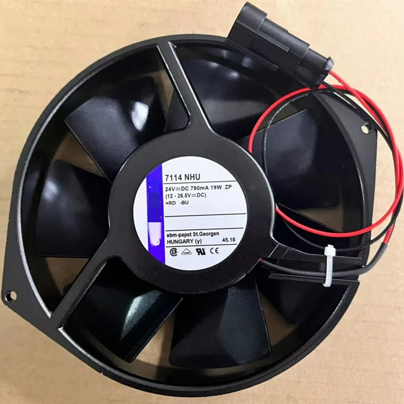 

1pc 7114NHU 1738 24V 19W 17CM all metal leaf cooling fan