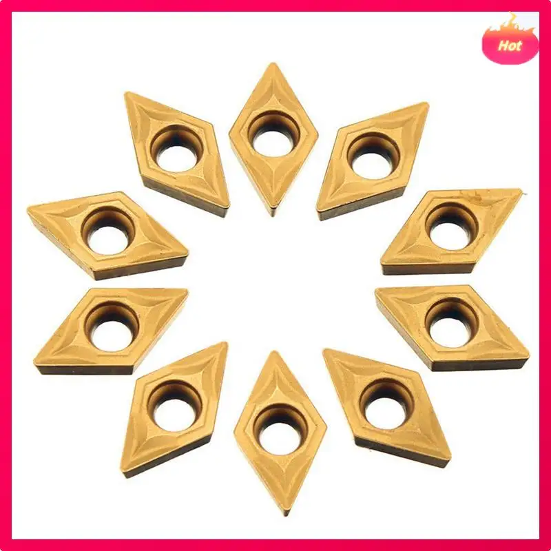 

50 шт. DCMT070204 YBC251 лезвия из карбида золота вставки токарный станок с ЧПУ для токарного станка токарный инструмент расточная оправка